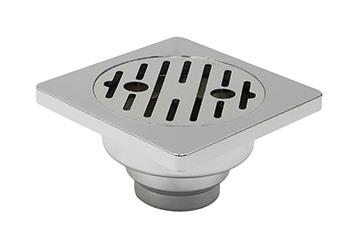 711076 71107601 批发家用PVC灰色直排方形塑料地漏